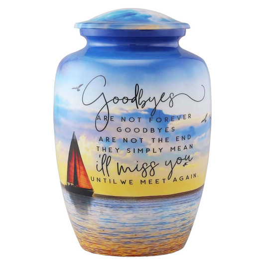 Sailboat Hand-Painted Cremation Urn