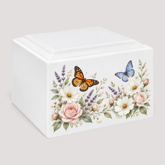Butterfly Garden Stonewood Cremation Urn