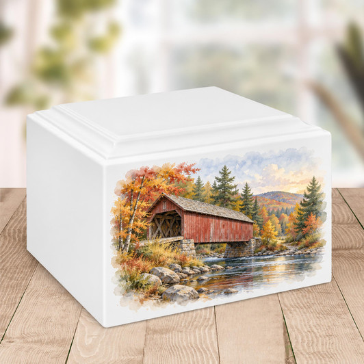 Covered Bridge Stonewood Cremation Urn