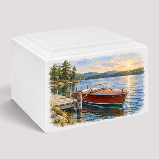 Runabout Lake Stonewood Cremation Urn
