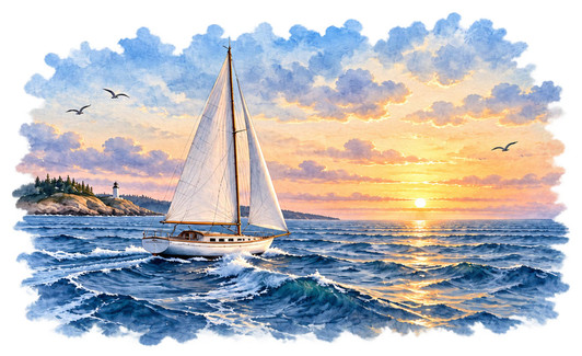 Atlantic Sailing Stonewood Cremation Urn