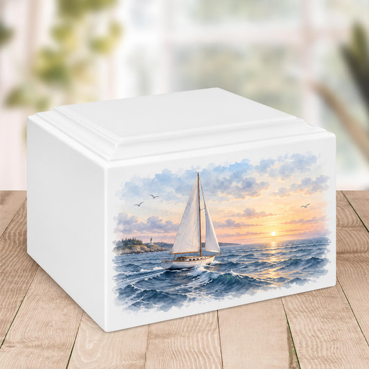 Atlantic Sailing Stonewood Cremation Urn