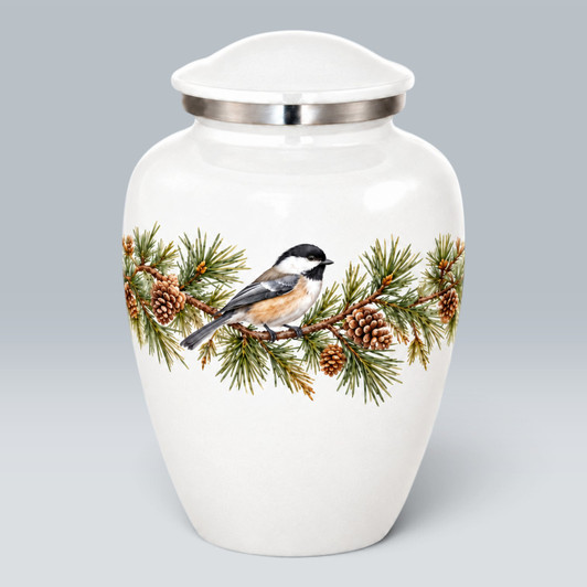 Chickadee Pine Homage Cremation Urn