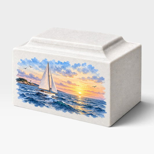 Atlantic Sailing Classic MacKenzie Cultured Marble Cremation Urn