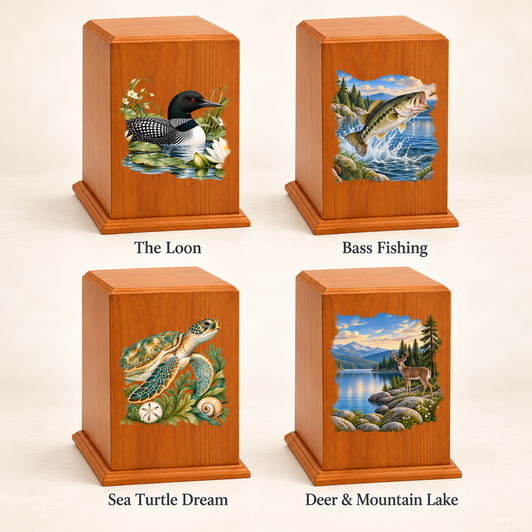Life in Color Tower Wood Cremation Urn - 4 Pack