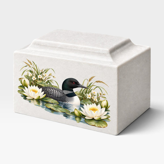 The Loon Classic MacKenzie Cultured Marble Cremation Urn