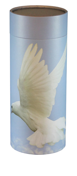 Ascending Dove Eco Friendly Cremation Urn Scattering Tube in 6 sizes