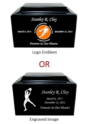 Basketball Cremation Urn - Cultured Marble