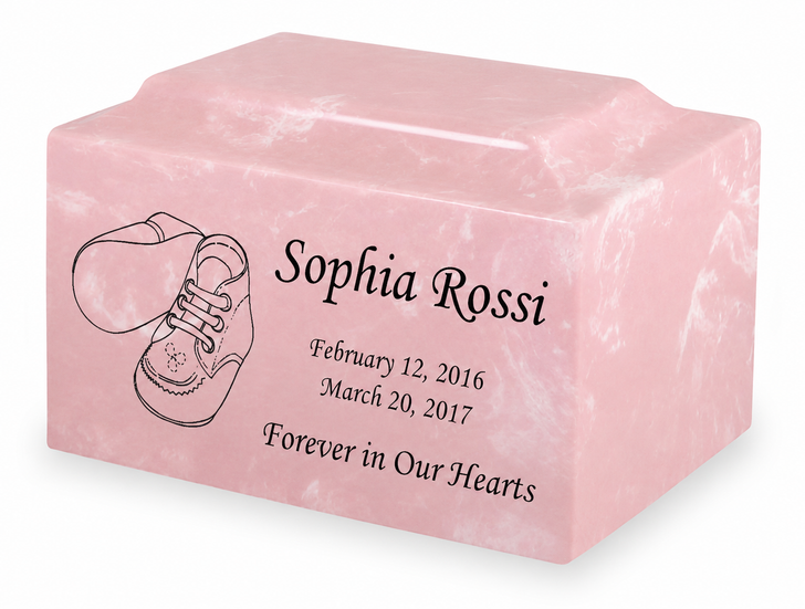 Booties Small Classic Infant or Child Cremation Urn 2