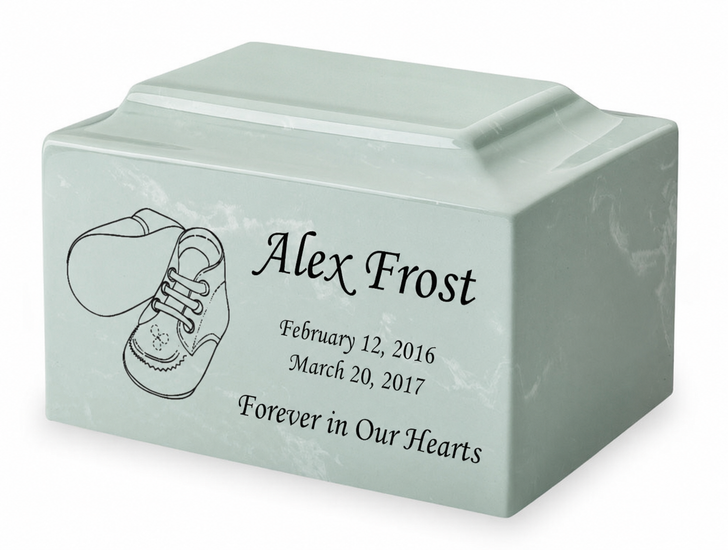 Booties Small Classic Infant or Child Cremation Urn 1