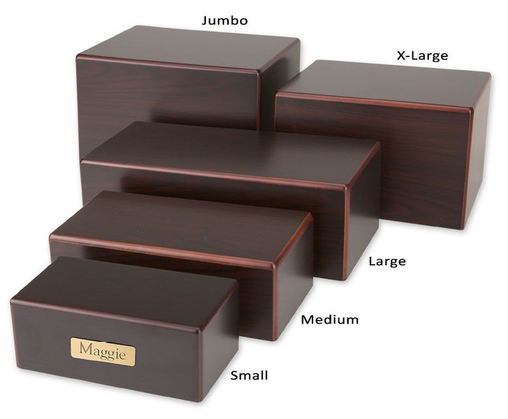 Bronze Long-Haired Labrador Dog Urn - Simply Walnut - 441