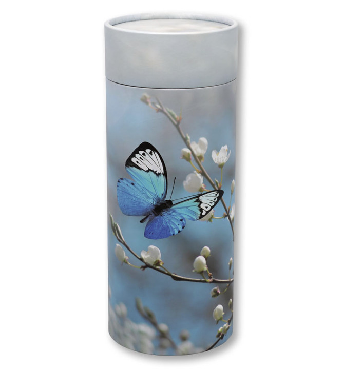 Butterfly Blossom Eco Friendly Cremation Urn Scattering Tube in 2 sizes