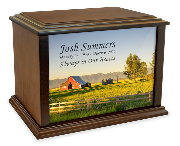 Country Barn Eternal Reflections Wood Cremation Urn