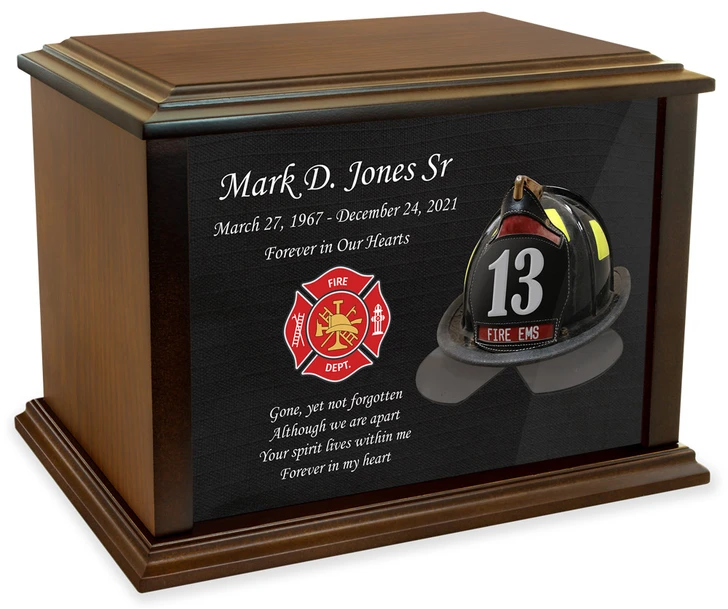 Firefighter Helmet Eternal Reflections Cremation Urn