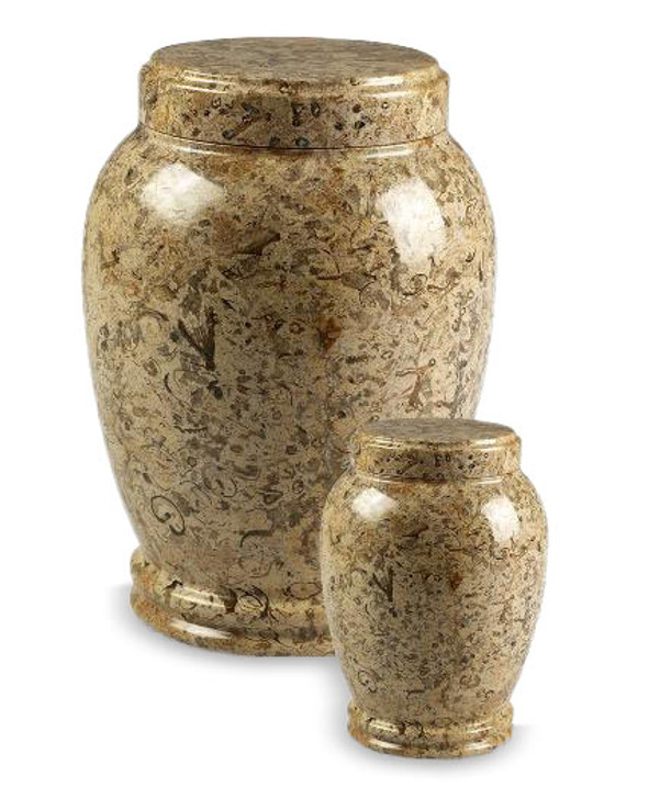 Fossil Column Marble Cremation Urn