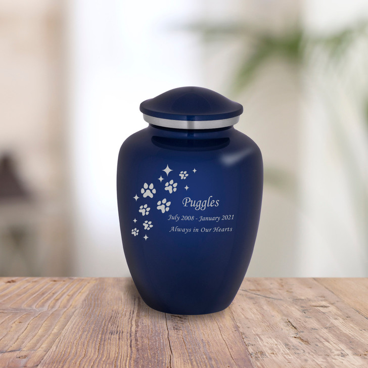Sparkle Paws Pet Cremation Urn 6 Colors 2 Sizes