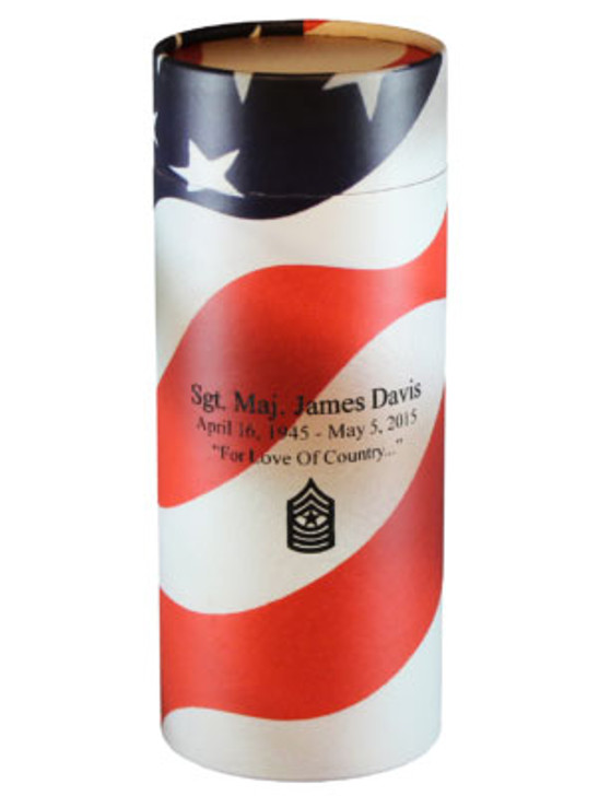 Patriot Eco Friendly Cremation Urn Scattering Tube in 3 Sizes