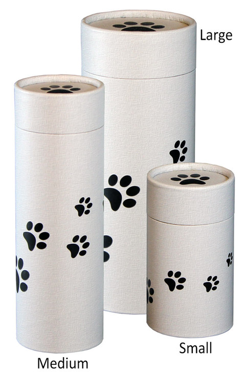 Precious Paws Eco Friendly Cremation Urn Scattering Tube in 3 sizes