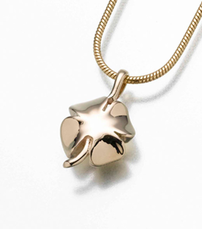 14kt Gold Four Leaf Clover Cremation Jewelry
