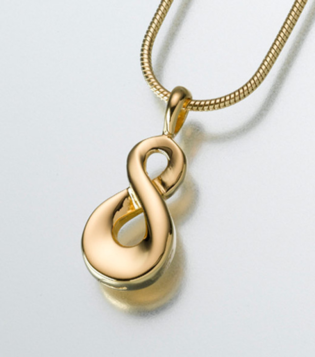 14kt Gold Infinity Cremation Jewelry