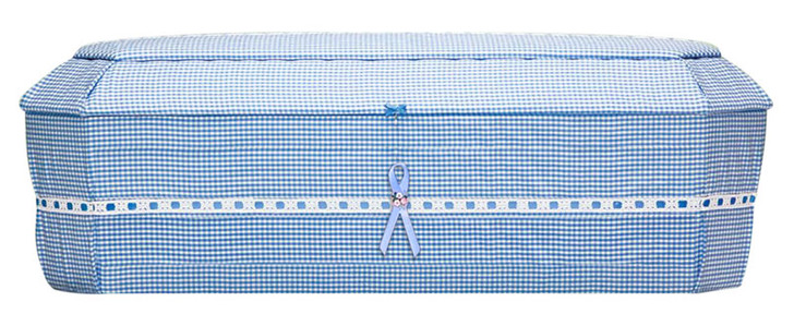 21 Inch Blue Gingham Child Casket