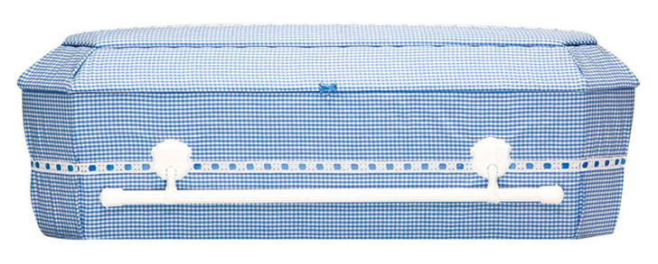 42 Inch Blue Gingham Child Casket