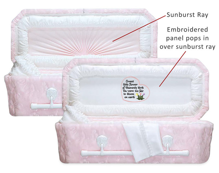 42 Inch Pink Plush Child Casket