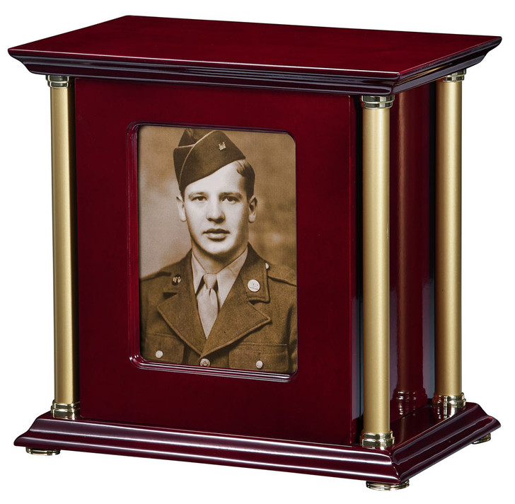 Allegiance Rosewood Picture Frame Cremation Urn Chest
