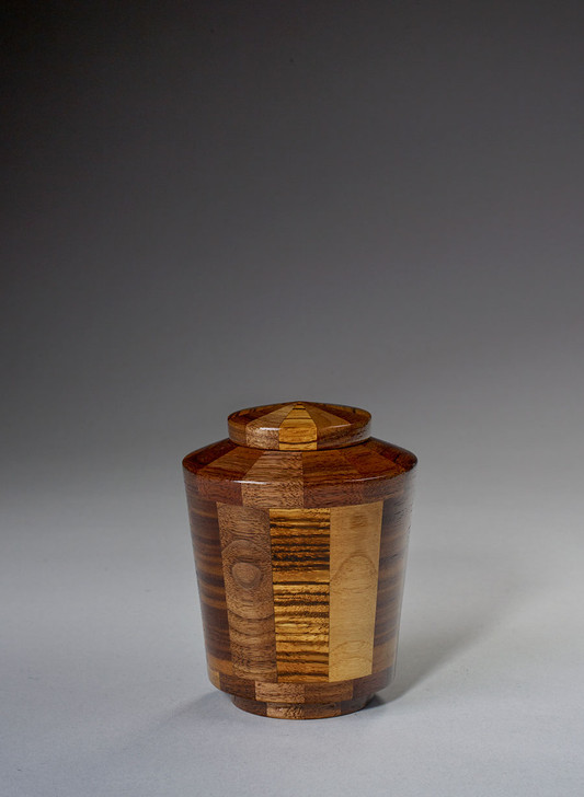 Keepsake Almighty Black Walnut and Zebrawood Wood Cremation Urn