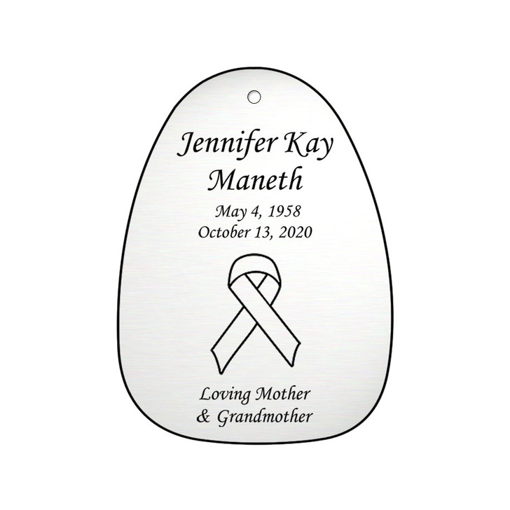 Awareness Ribbon Memorial Wind Chime Cremation Urn with Engraving