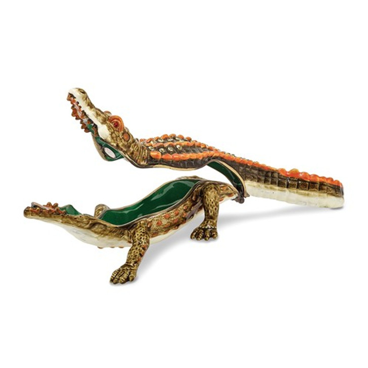 Bejeweled Alligator Keepsake Box