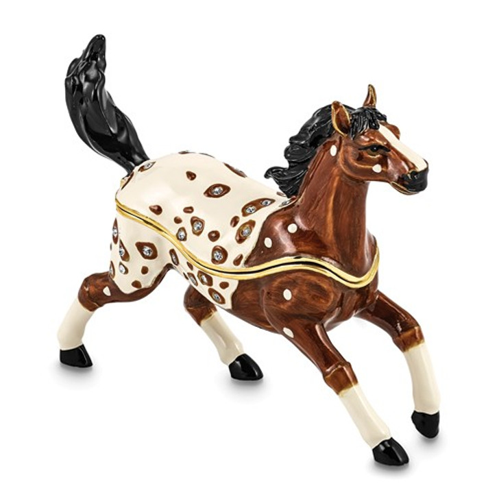 Bejeweled Appaloosa Horse Keepsake Box