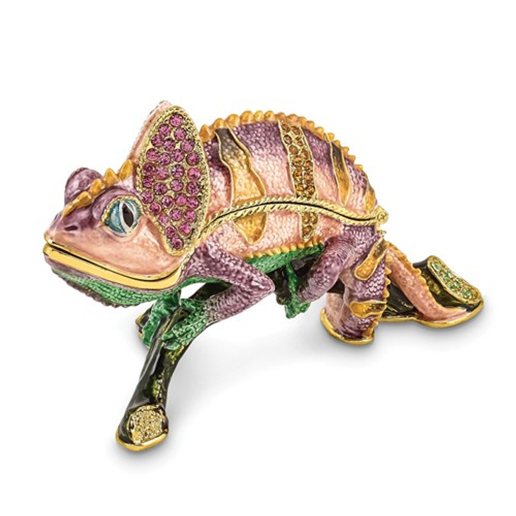 Bejeweled Chameleon Keepsake Box