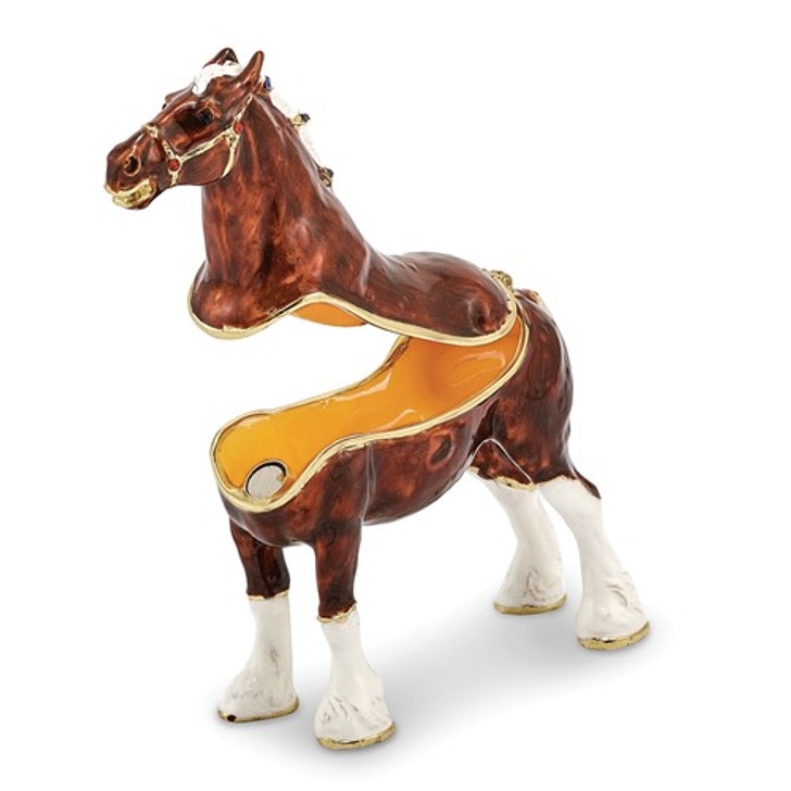 Bejeweled Clydesdale Horse Keepsake Box