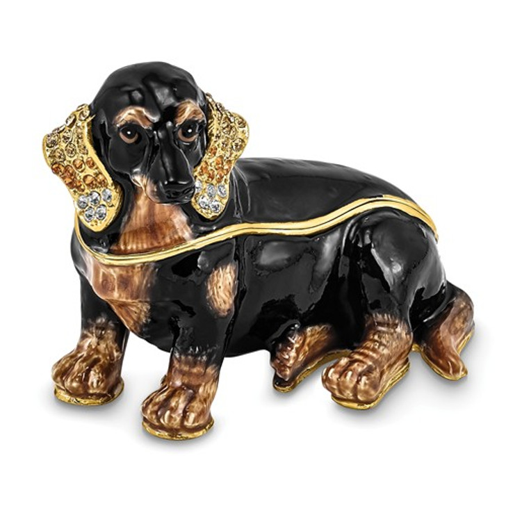 Bejeweled Dachshund Keepsake Box  2