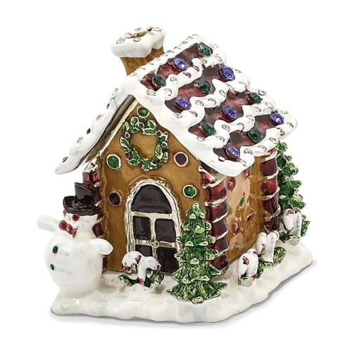 Bejeweled Gingerbread House Keepsake Box