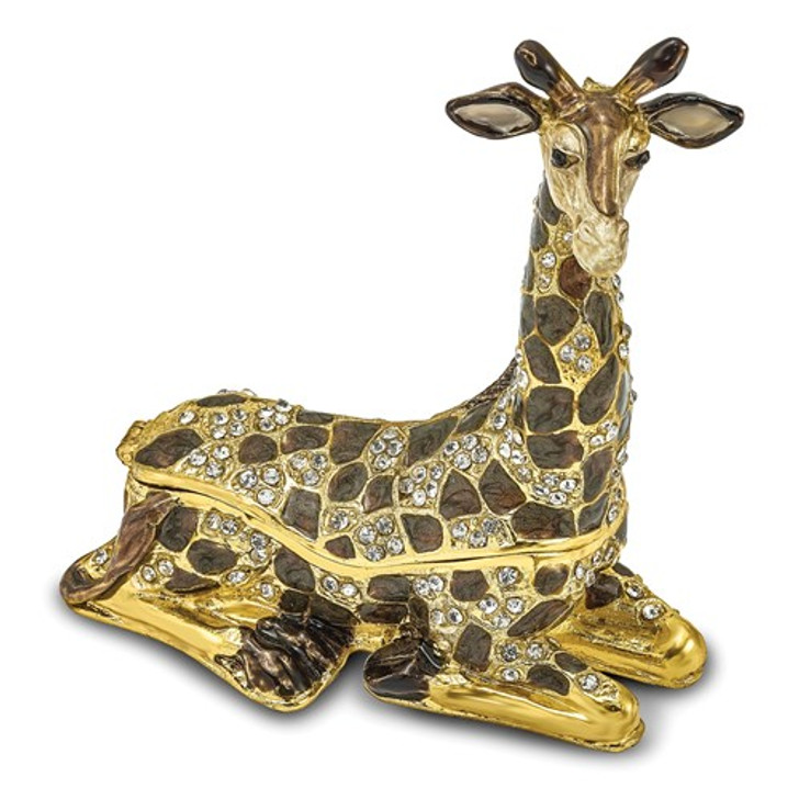 Bejeweled Lazy Giraffe Keepsake Box