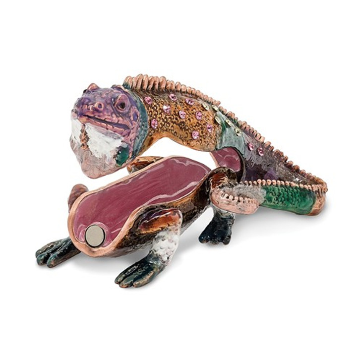 Bejeweled St. Thomas Colorful Lizard Keepsake Box