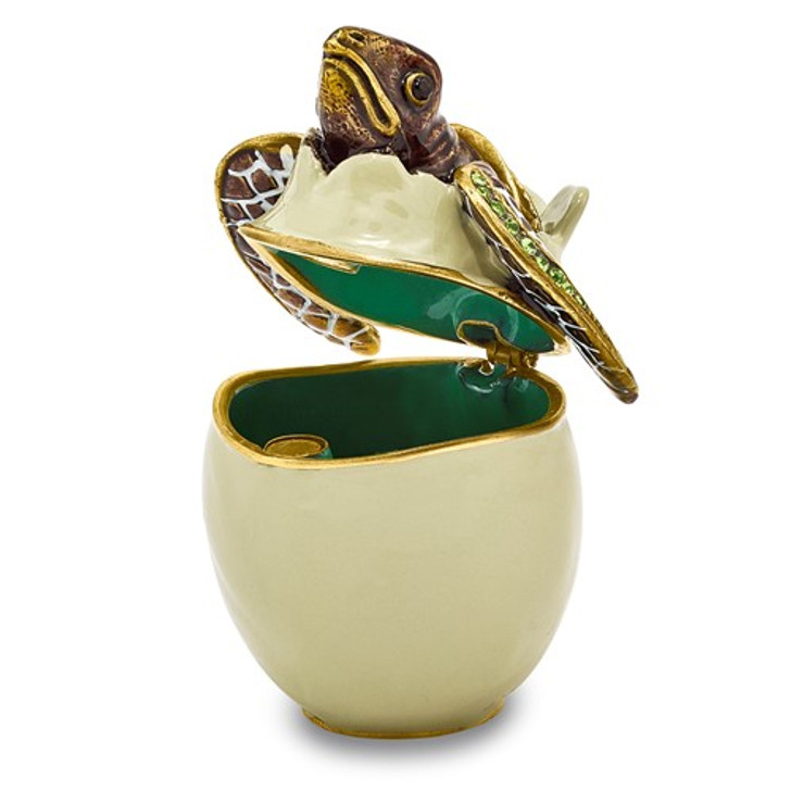 Bejeweled Turtle Hatchling Keepsake Box