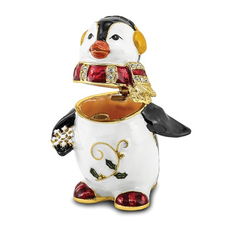 Bejeweled Winter Penguin Keepsake Box