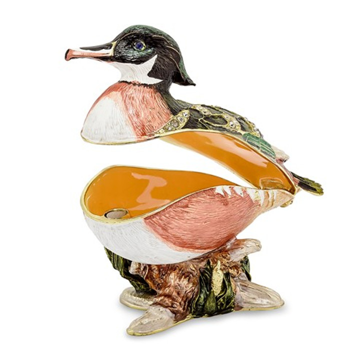 Bejeweled Wood Duck Keepsake Box