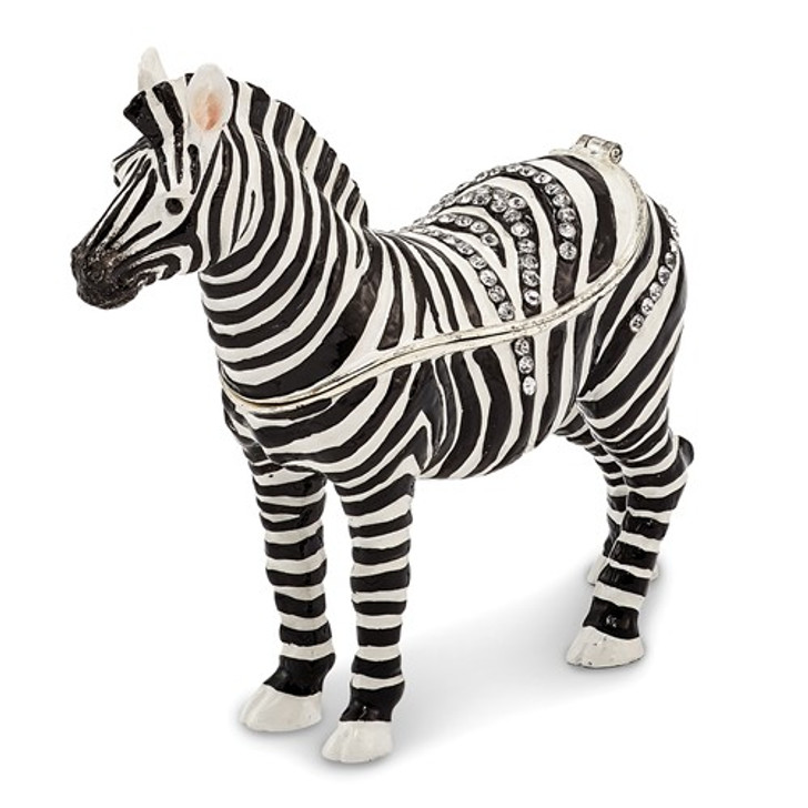 Bejeweled Zebra Keepsake Box