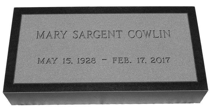 Black Granite Cemetery Grave Marker