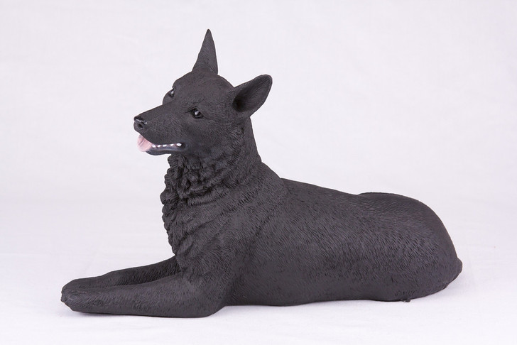 Black German Shepherd Figurine Dog Urn - 2748