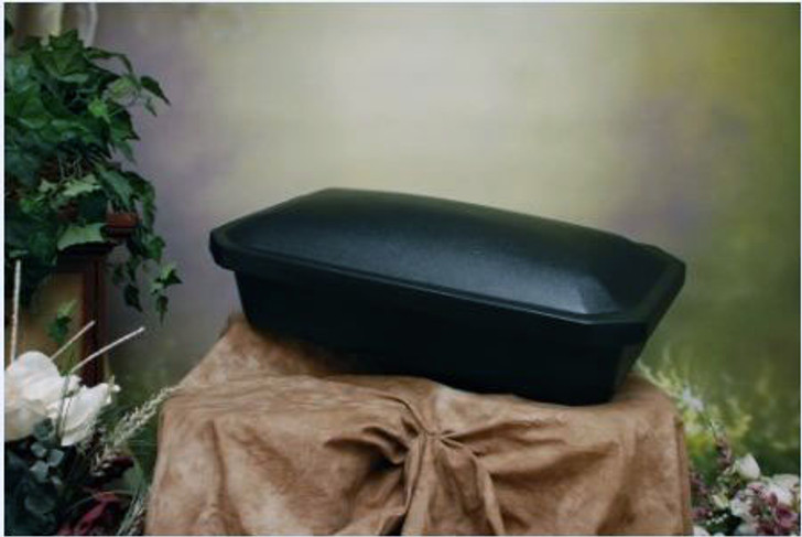 24 Inch Black with Silver Standard Child Infant Casket