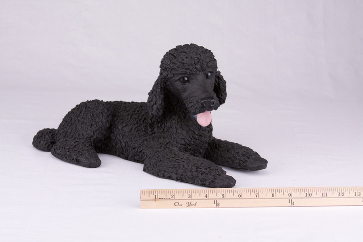 Black Standard Poodle Hollow Figurine Dog Urn - 2765