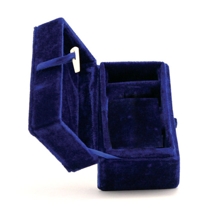 Blue Velvet Cloisonne Keepsake Cremation Urn Box