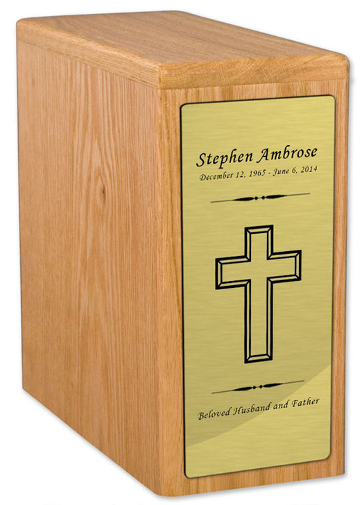 Bookshelf Scattering Oak Wood Cremation Urn