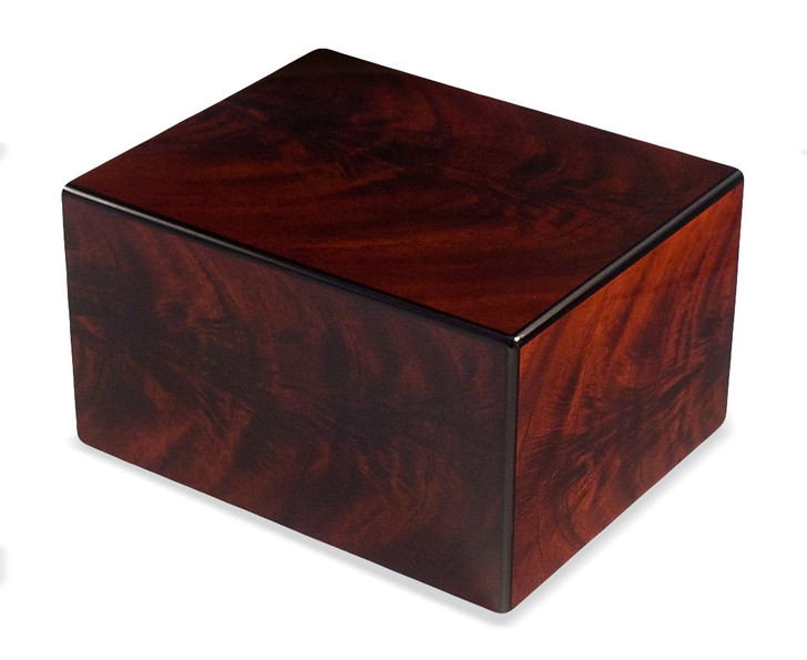 Bordeaux Mahogany Finish Wood Cremation Urn