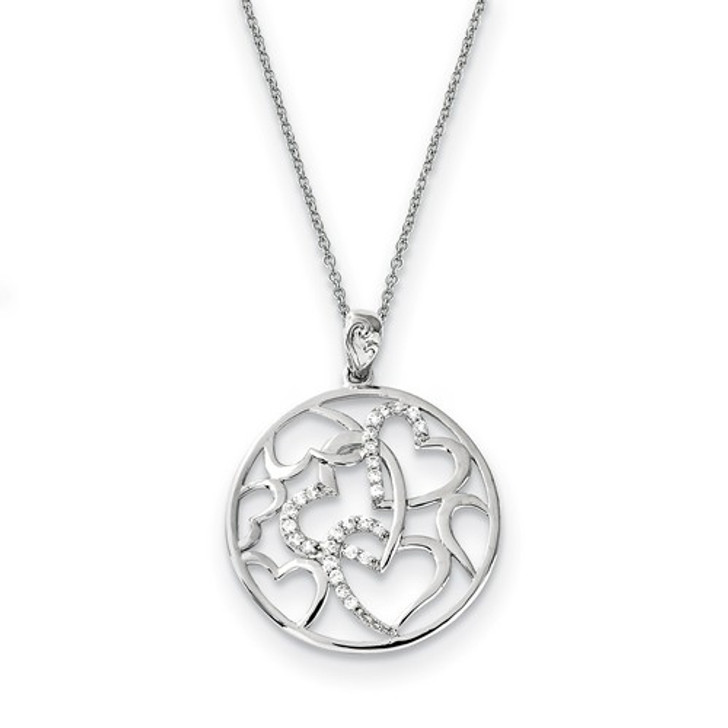 Bound by Love Sterling Silver CZ Memorial Jewelry Pendant